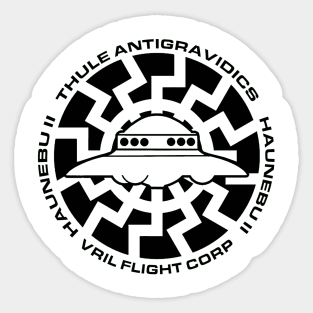Thule Vril Antigravidics Haunebu 2 UFO Conspiracy Tee Sticker